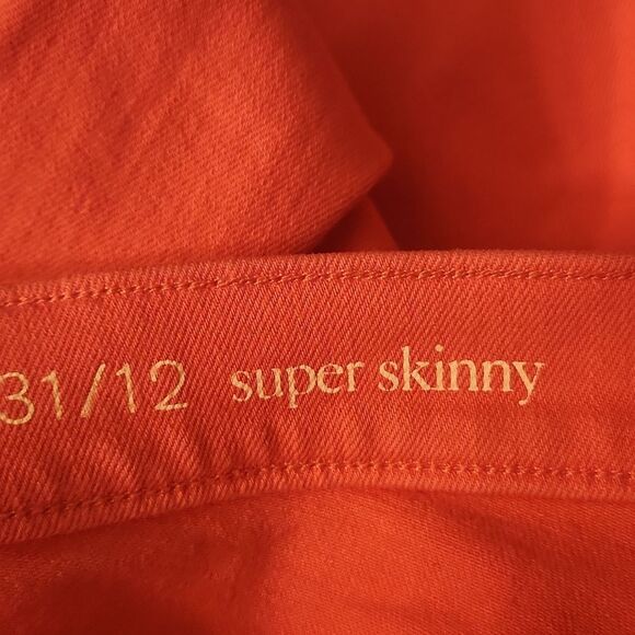 Ann Taylor Loft Coral Pink "Super Skinny" Jeans Size 31 US 12 - Picture 8 of 8